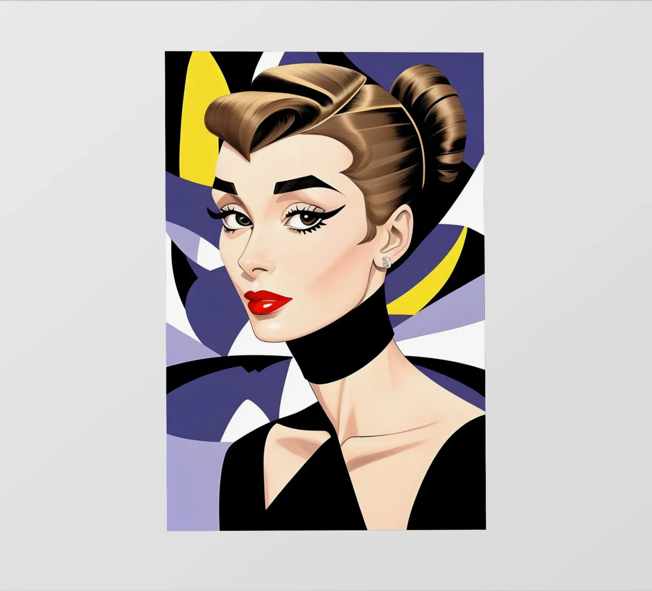 Dopamina geometrica Audrey Hepburn pellicola backlit da ART DECO