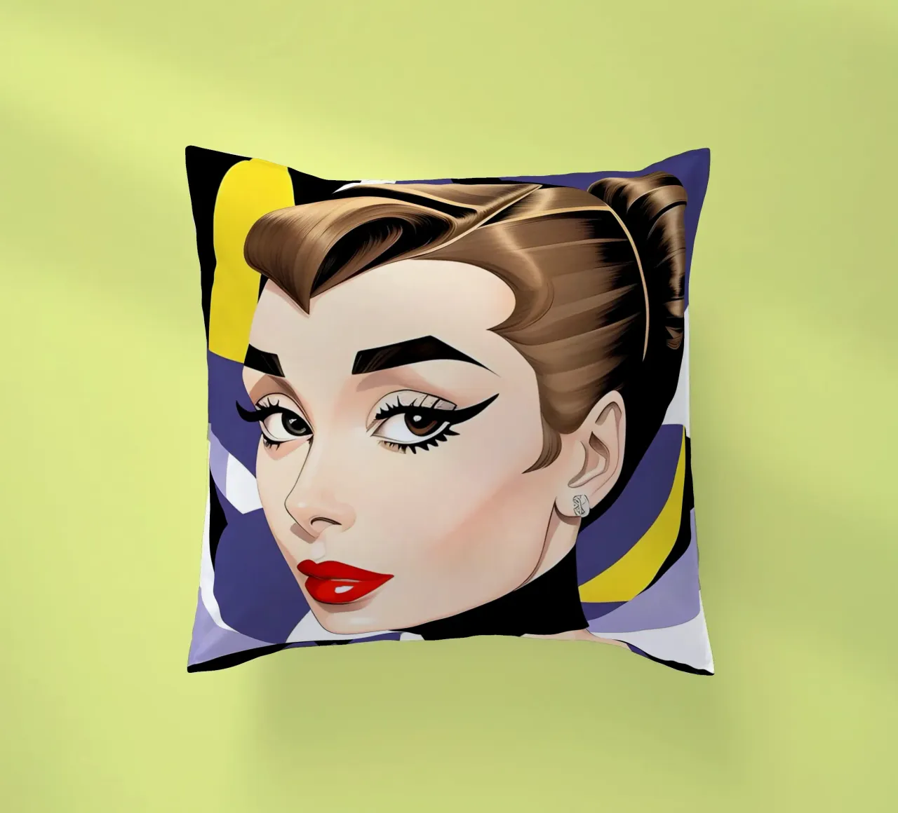 Dopamina geometrica Audrey Hepburn cuscino da ART DECO