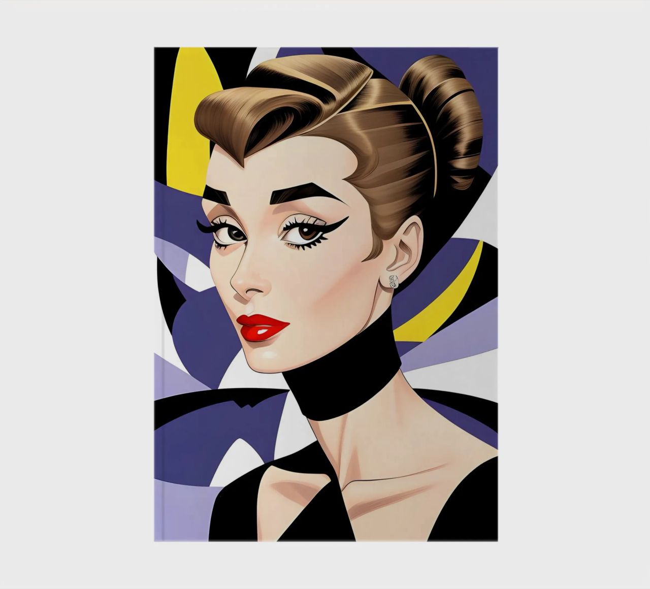 Audrey Hepburn Geometric Dopamine notebook by ART DECO