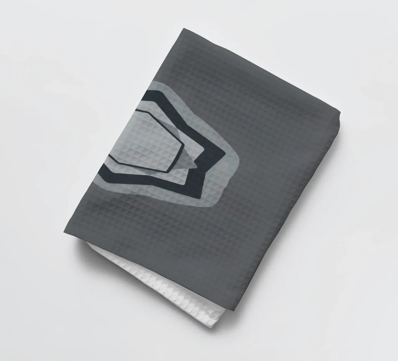 Logo moderne géométrique abstrait dans les tons de gris et de blanc torchon de DesignDoodle