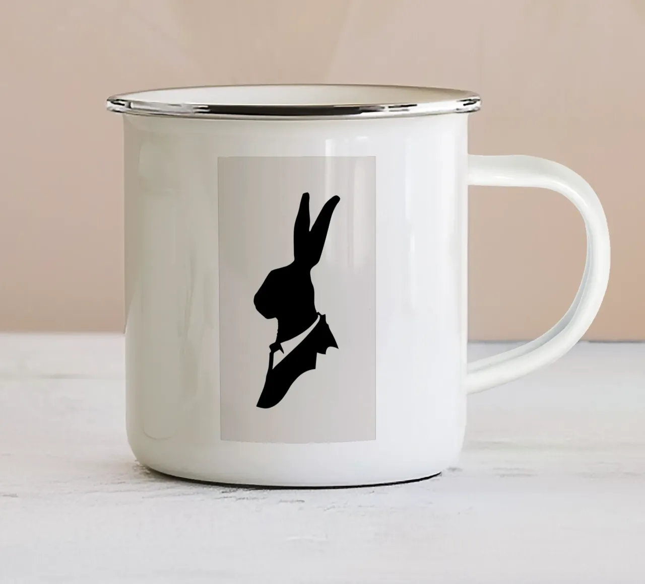 Monsieur Lapin tazza in smalto da Florent Bodart
