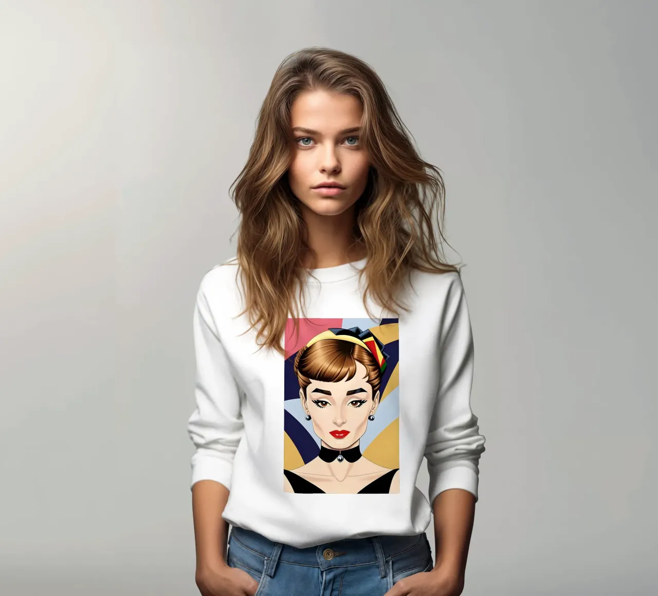 AUDREY HEPBURN RETRO-GEOMETRISCH Sweatshirt von ART DECO
