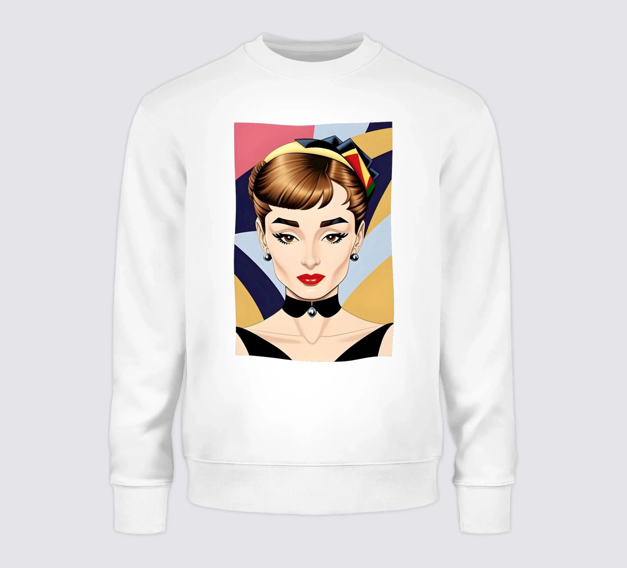 AUDREY HEPBURN RETRO GEOMETRICS sweatshirt by ART DECO