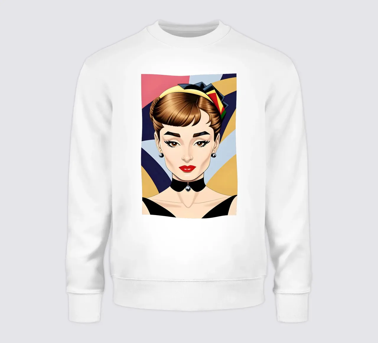 AUDREY HEPBURN RETRO-GEOMETRISCH Sweatshirt von ART DECO
