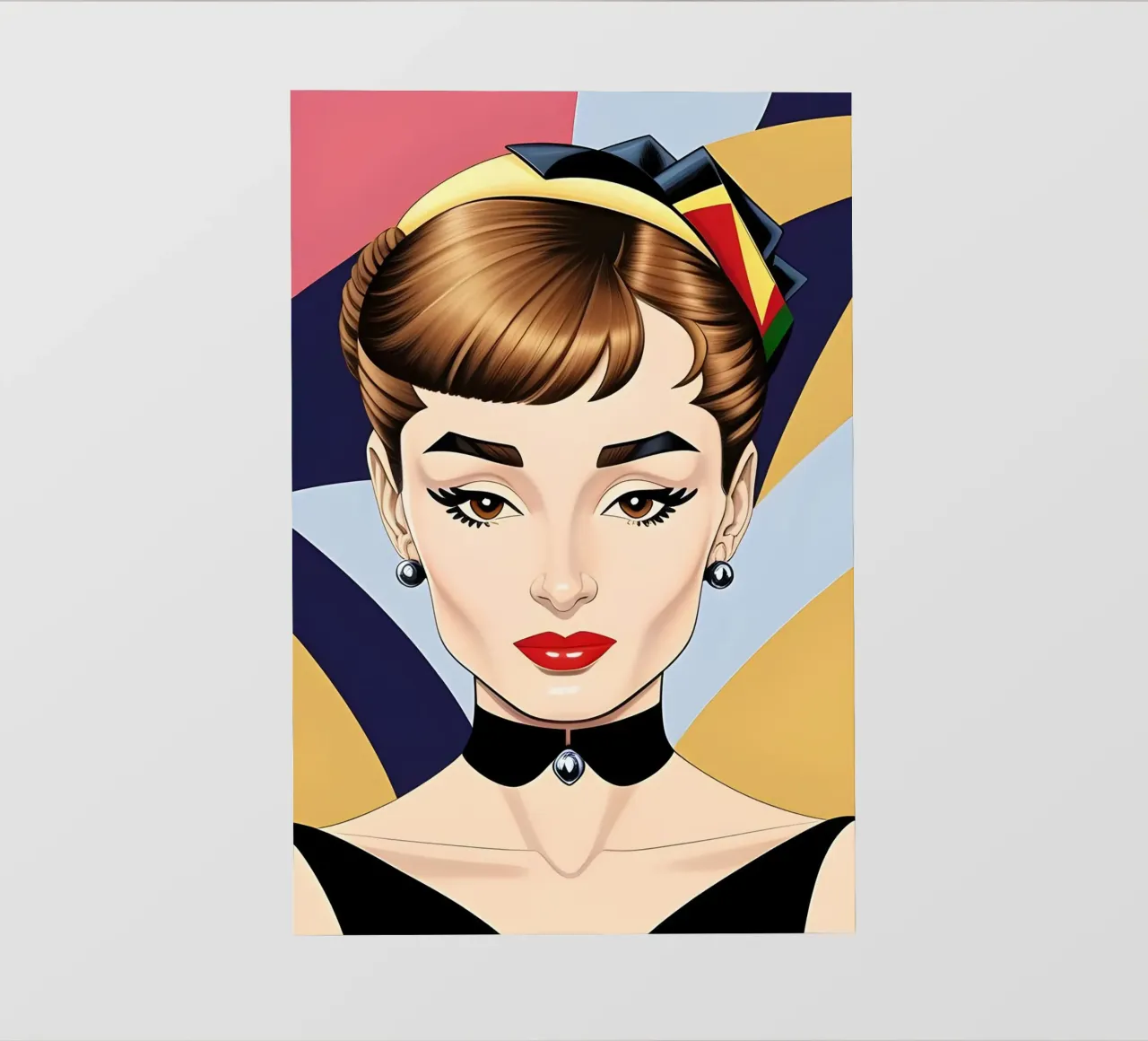 AUDREY HEPBURN GEOMETRIE RETRÒ telo in pvc da ART DECO