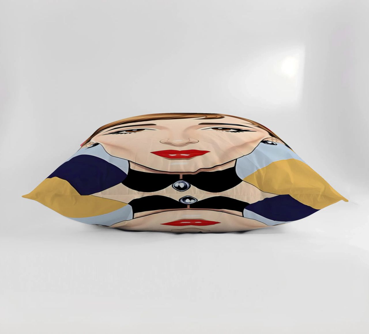 AUDREY HEPBURN RETRO GEOMETRICS decorative cushion by ART DECO