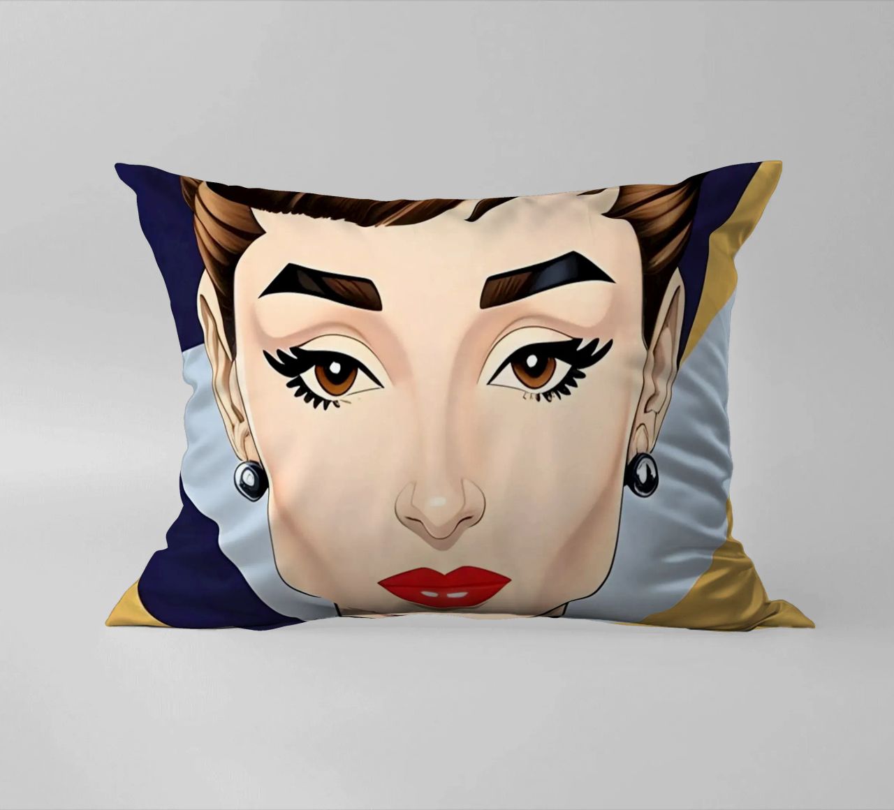 AUDREY HEPBURN RETRO GEOMETRICS decorative cushion by ART DECO