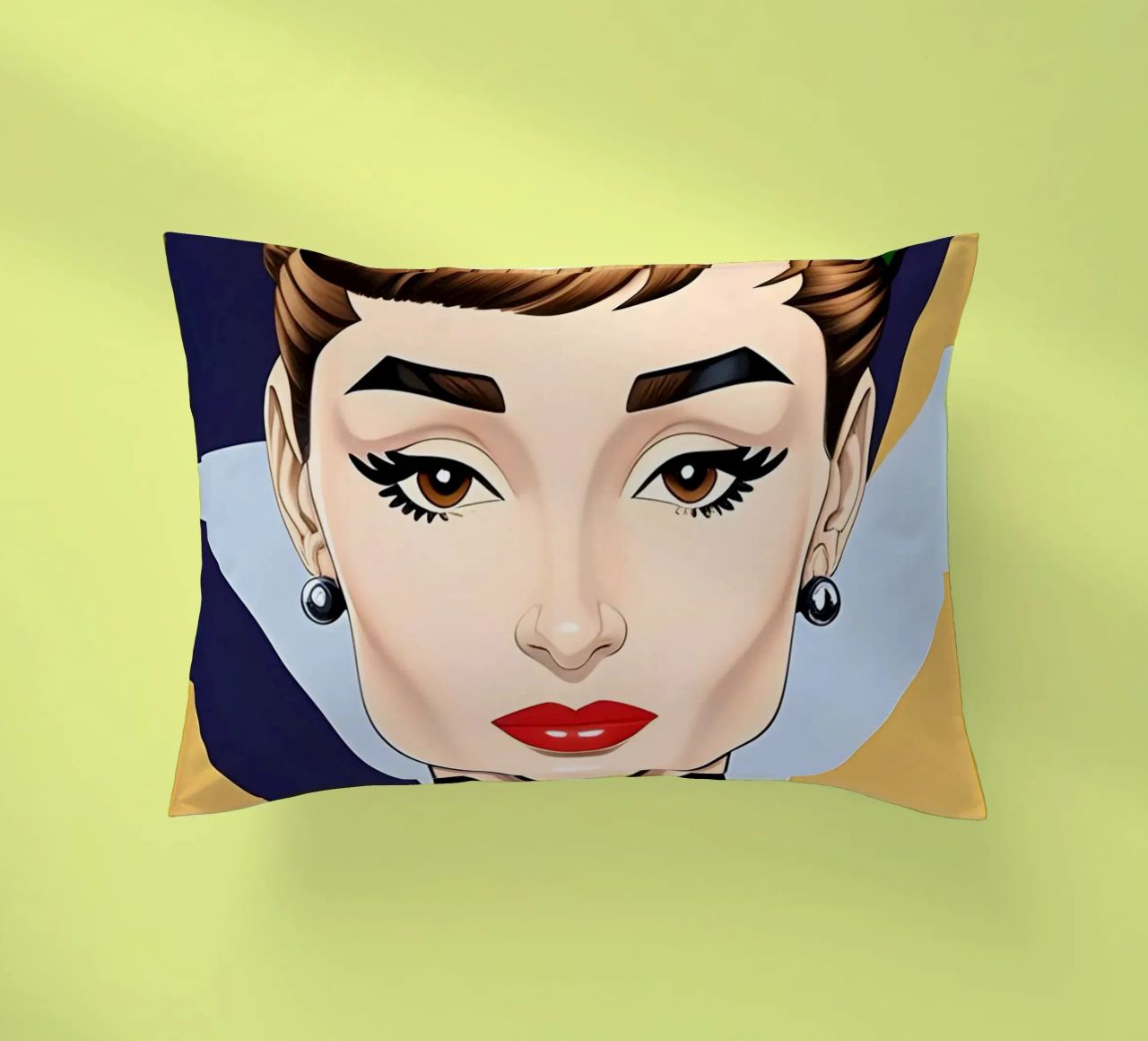 AUDREY HEPBURN RETRO GEOMETRICS decorative cushion by ART DECO