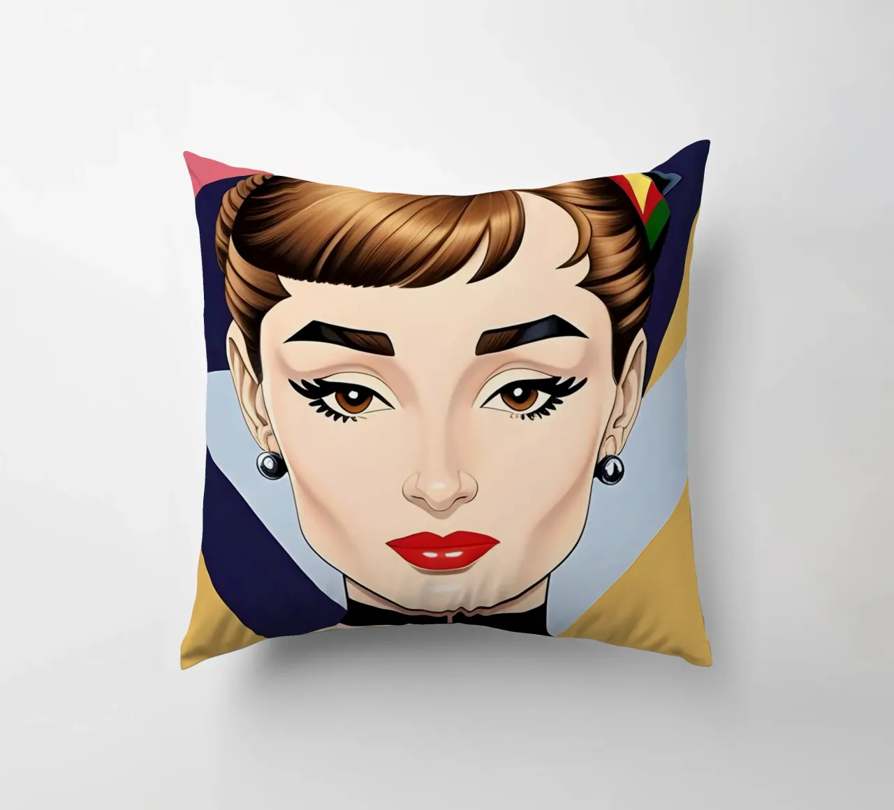AUDREY HEPBURN GEOMETRIE RETRÒ cuscino da ART DECO
