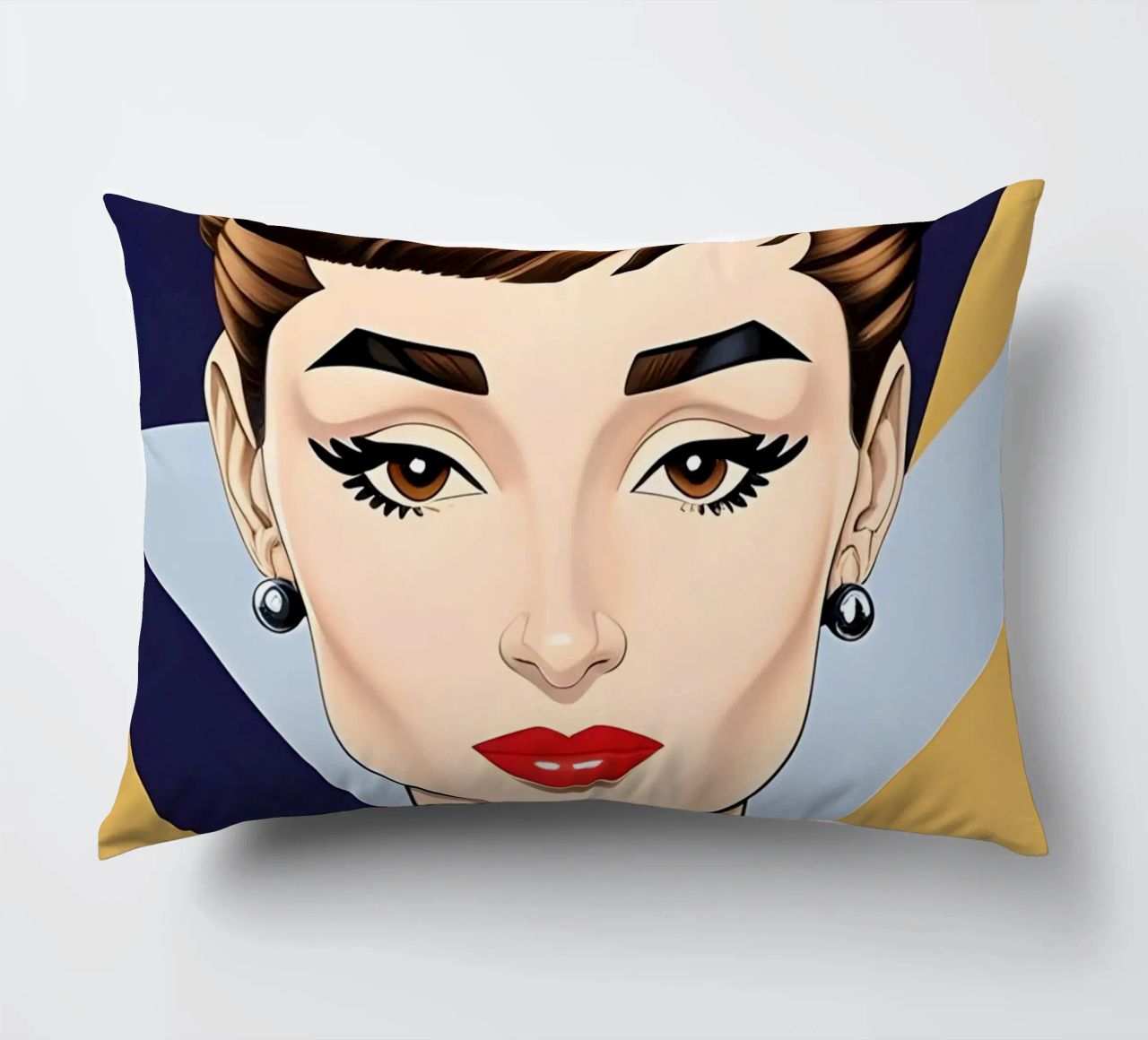 AUDREY HEPBURN RETRO GEOMETRICS decorative cushion by ART DECO