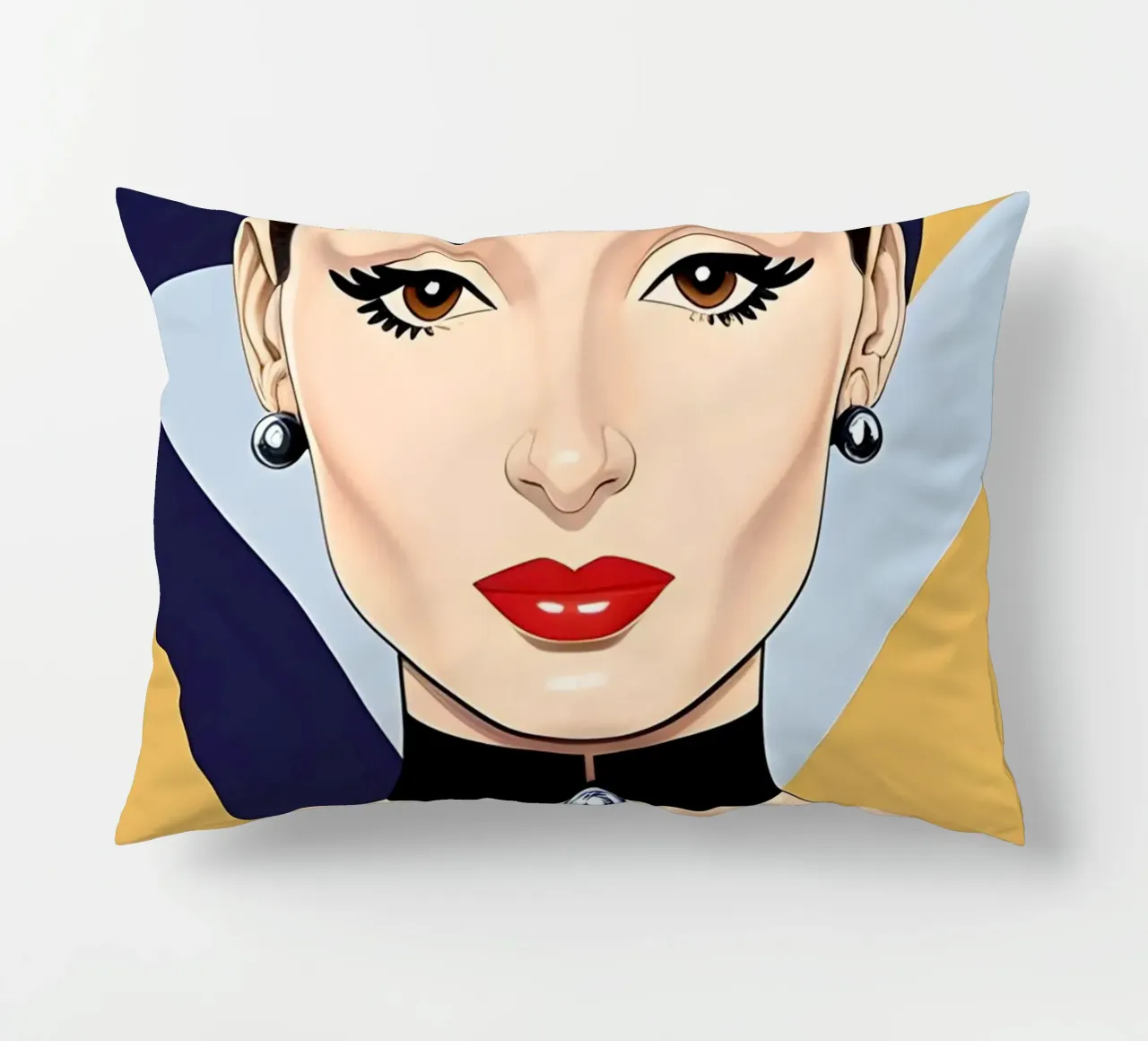 AUDREY HEPBURN GEOMETRIE RETRÒ cuscino da ART DECO