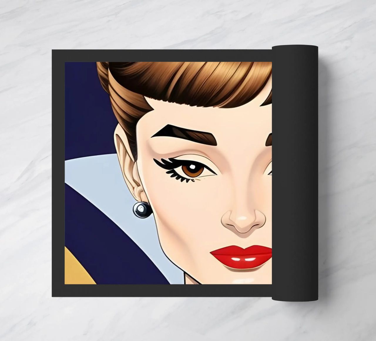 AUDREY HEPBURN RETRO GEOMETRICS doormat by ART DECO