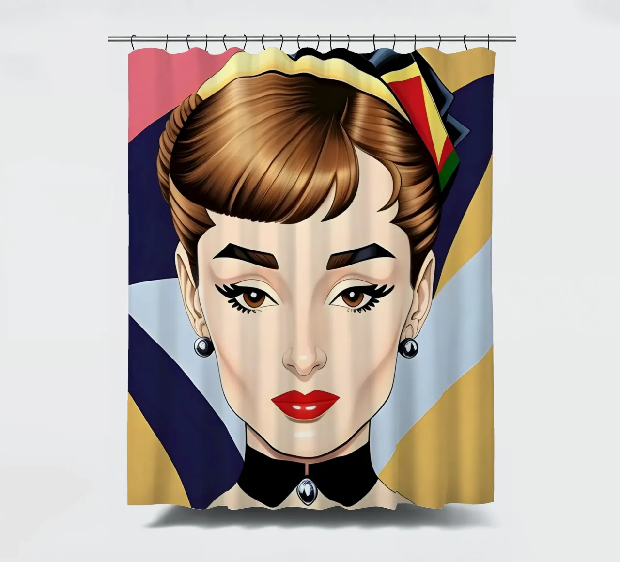 AUDREY HEPBURN GEOMETRIE RETRÒ tenda da doccia da ART DECO
