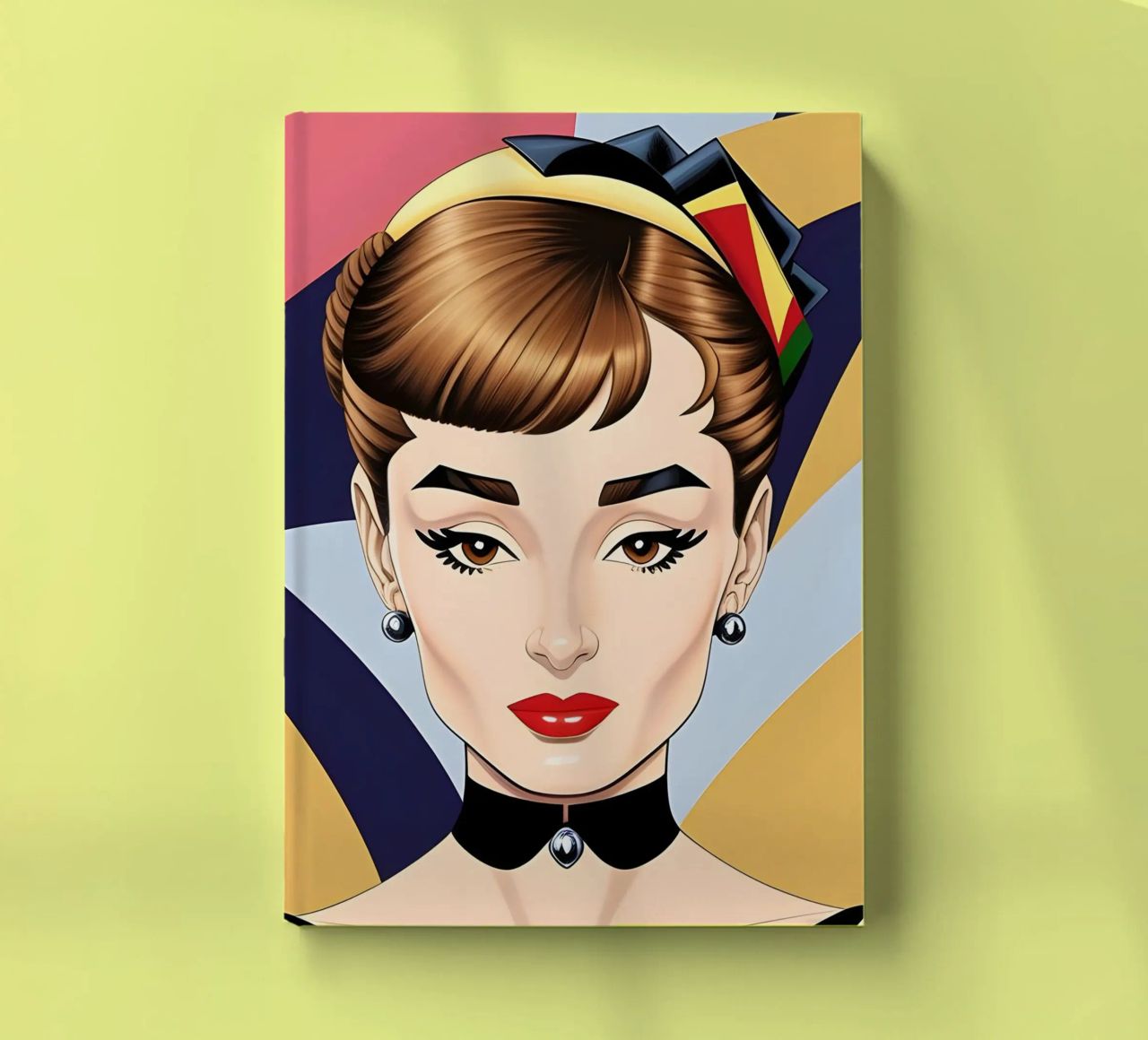 AUDREY HEPBURN RETRO GEOMETRICS notebook by ART DECO