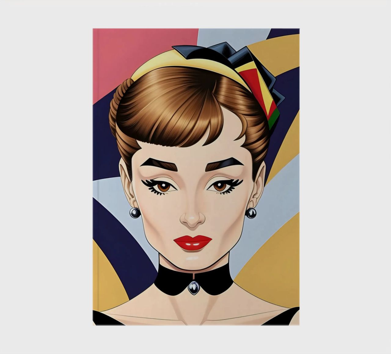 AUDREY HEPBURN RETRO GEOMETRICS notebook by ART DECO