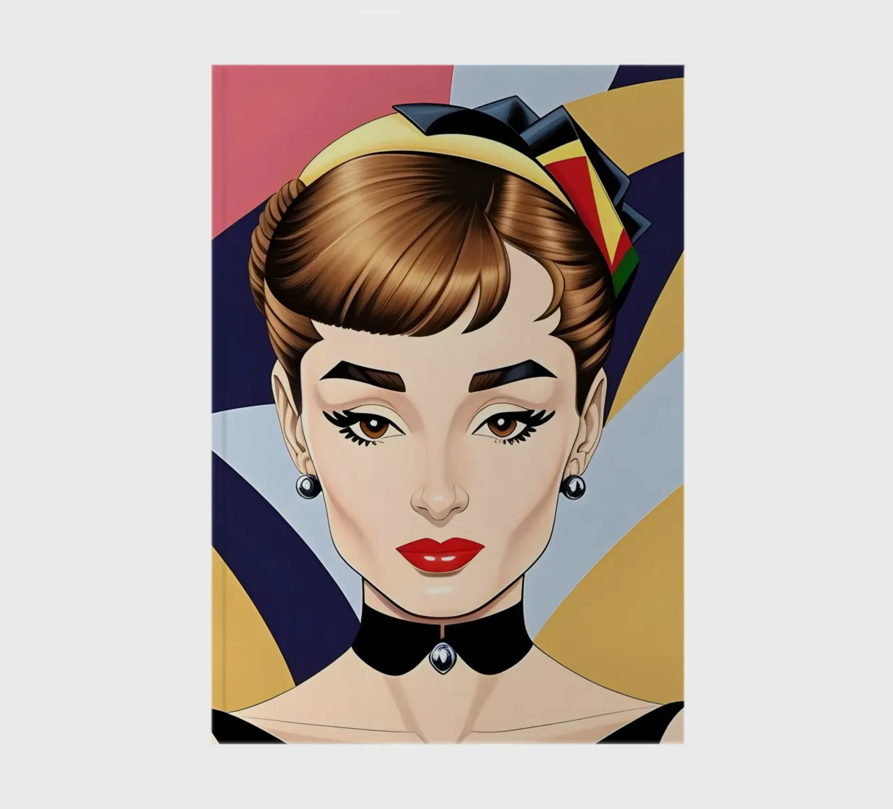AUDREY HEPBURN RETRO GEOMETRIE notitieboek van ART DECO