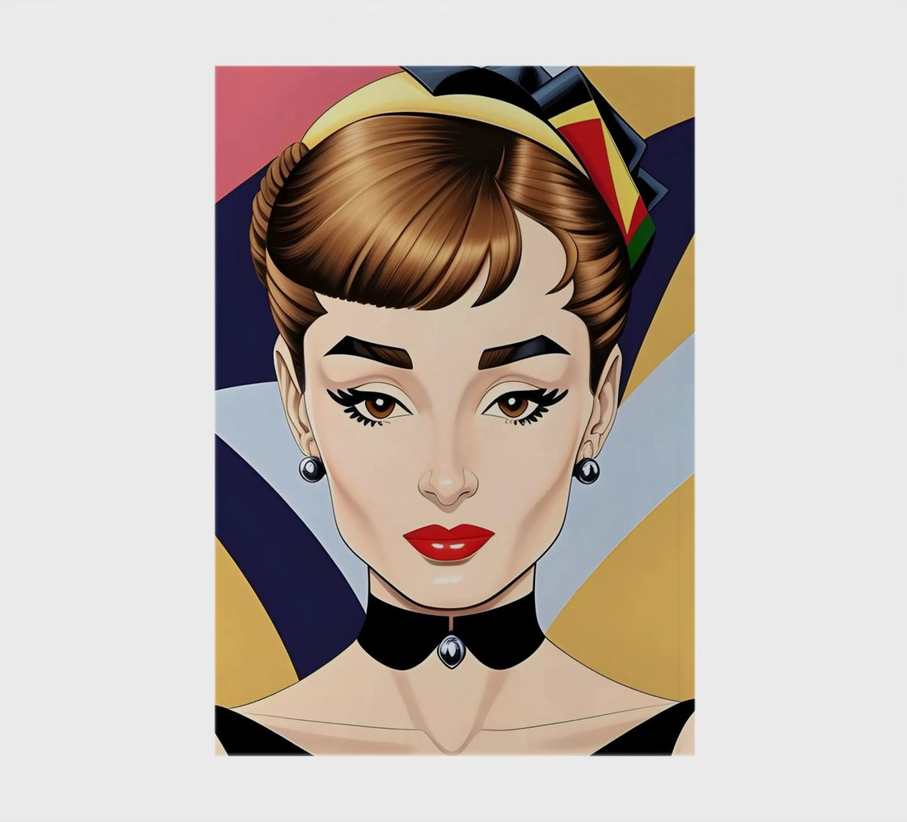 AUDREY HEPBURN RETRO GEOMETRICS notebook by ART DECO