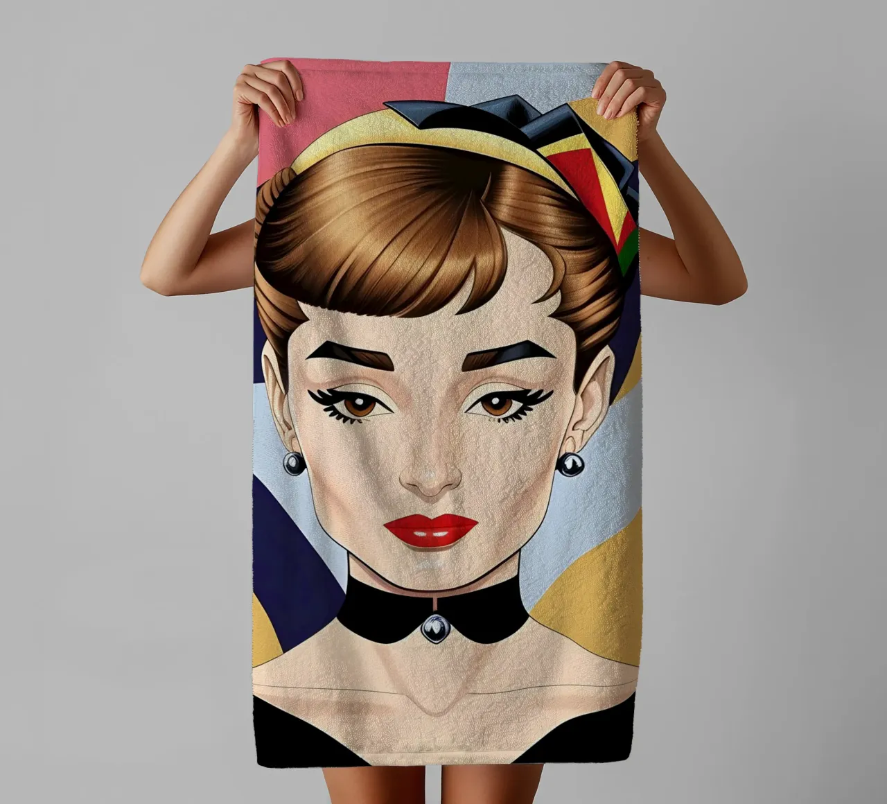 AUDREY HEPBURN RETRO-GEOMETRISCH Handtuch von ART DECO