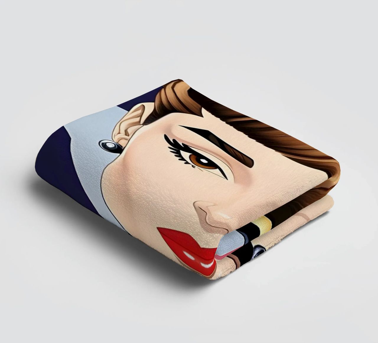 AUDREY HEPBURN RETRO GEOMETRICS towel by ART DECO