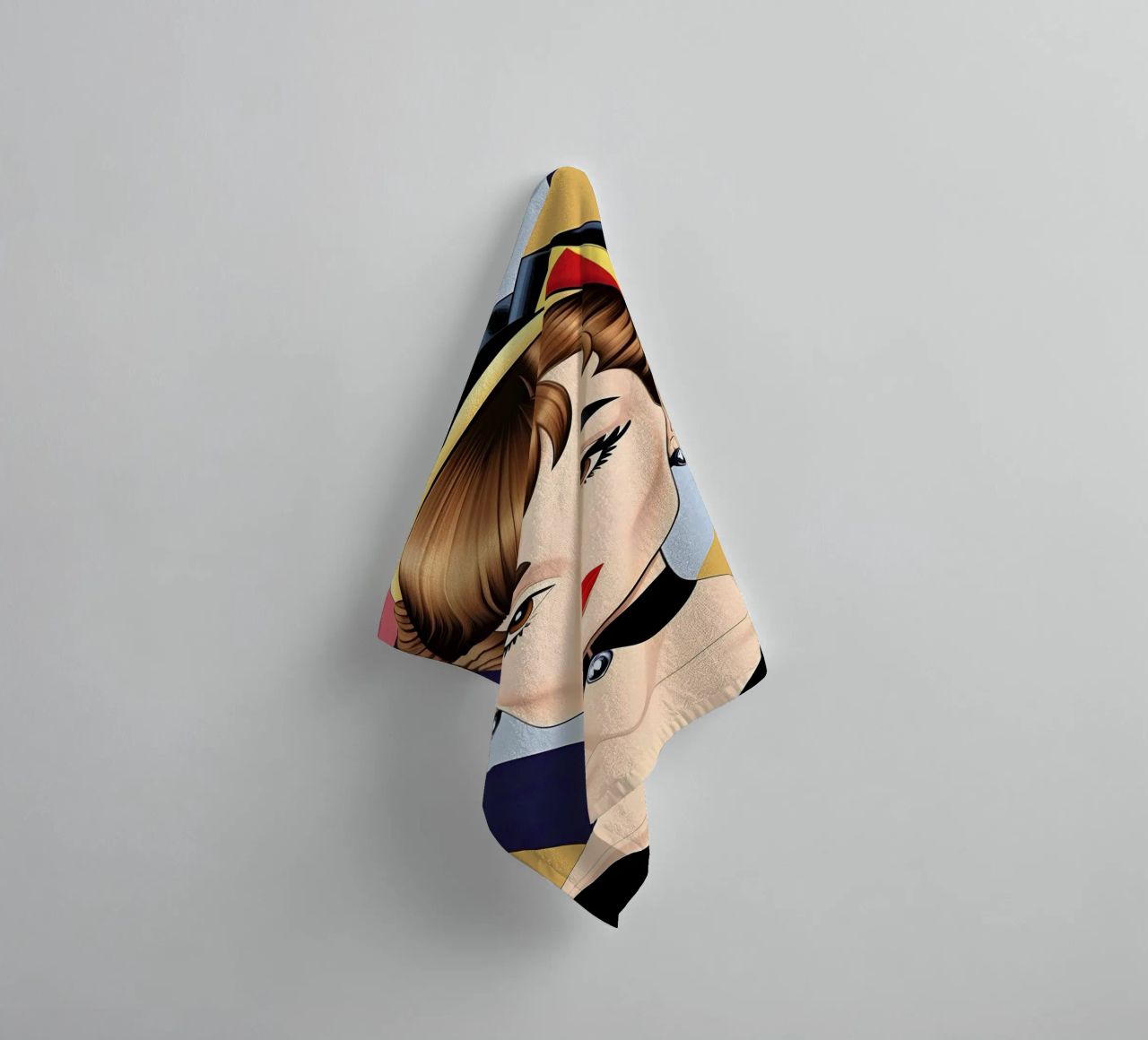 AUDREY HEPBURN RETRO GEOMETRICS towel by ART DECO