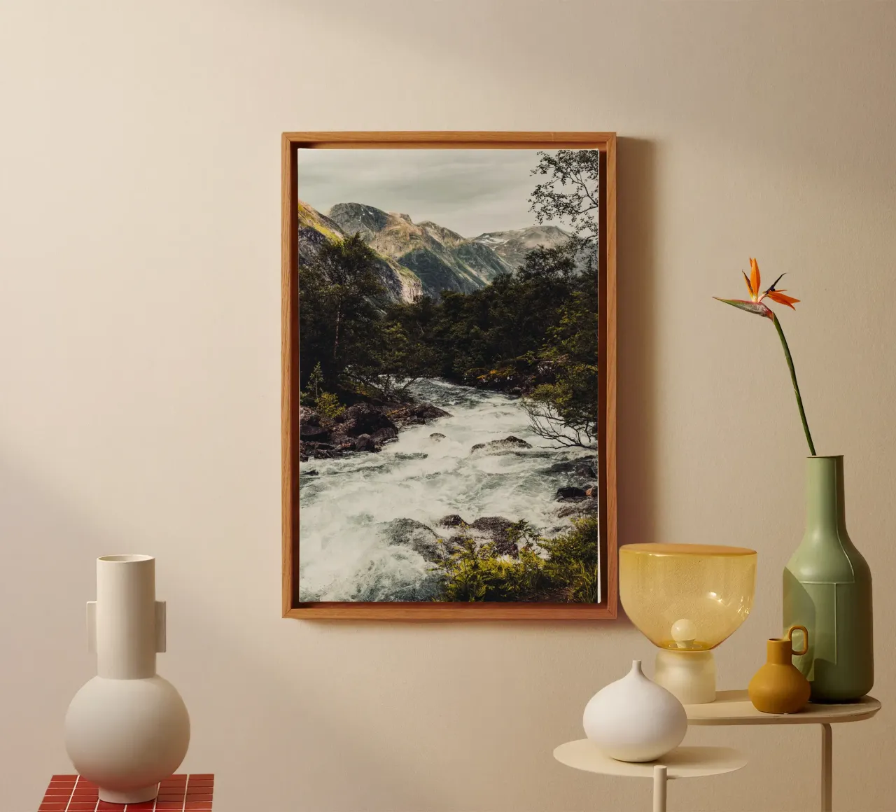 Fiume a Trollstigen tela con Cornice a cassetta da thetraveller
