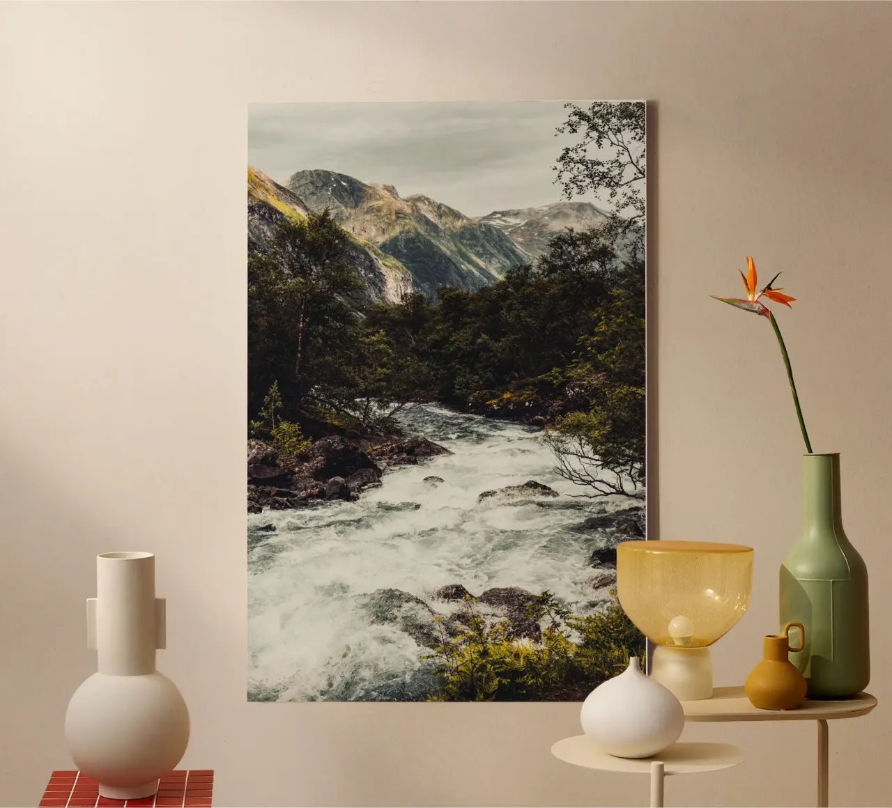 Fiume a Trollstigen tela con Cornice a cassetta da thetraveller