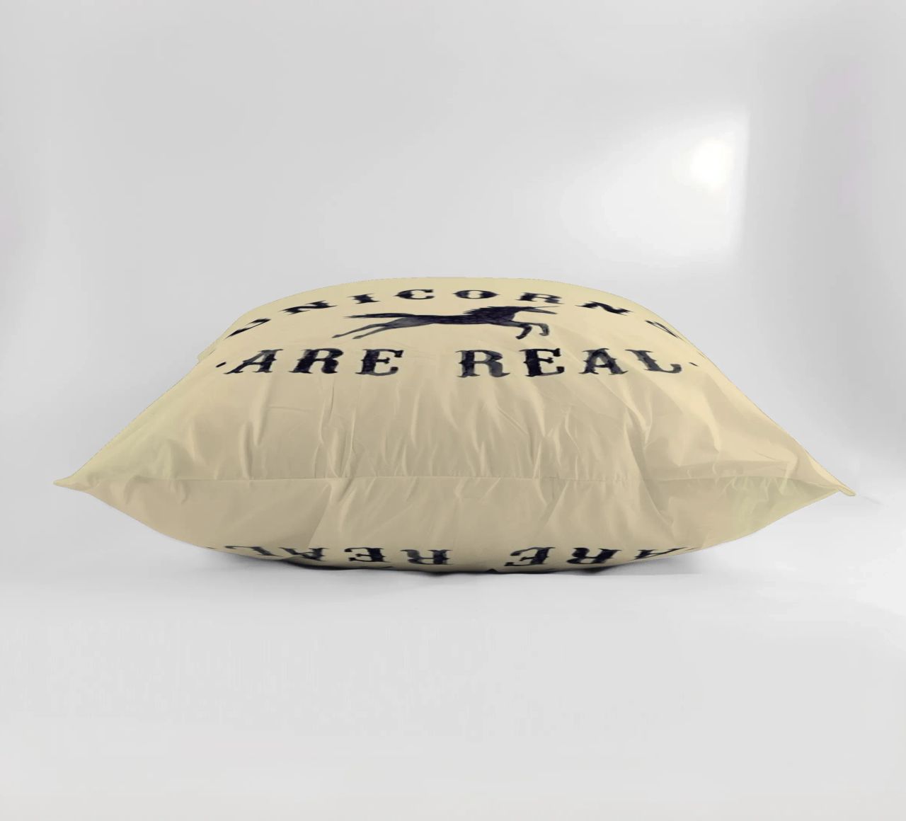 Unicorns Are Real I decorative cushion by Florent Bodart