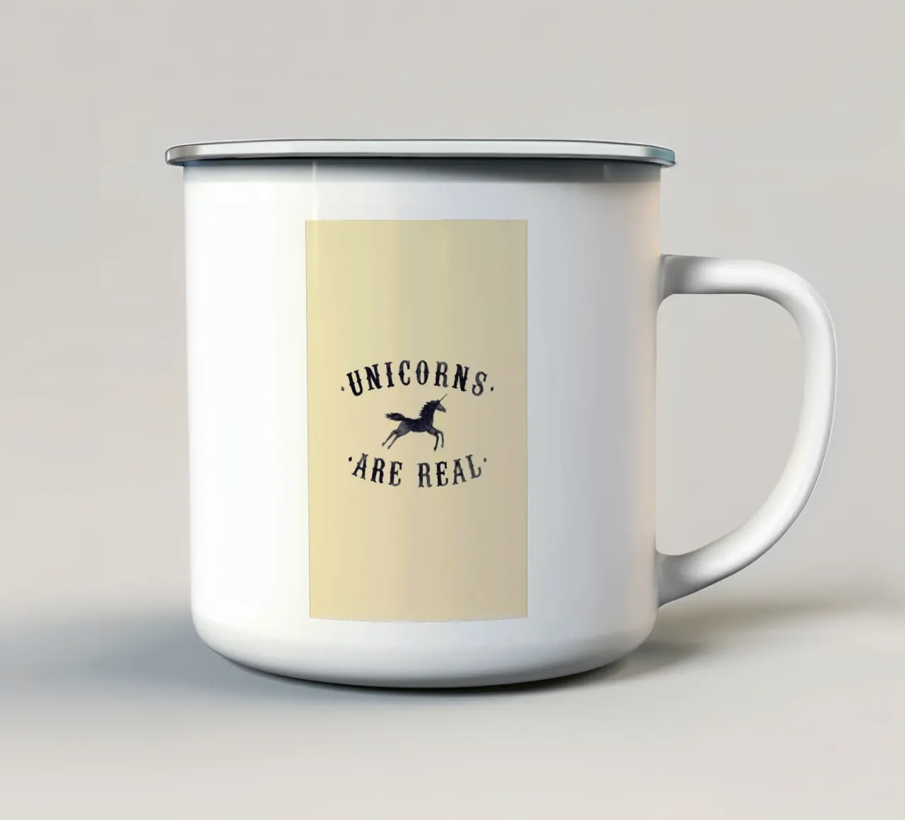 Unicorns Are Real I mug en émail de Florent Bodart