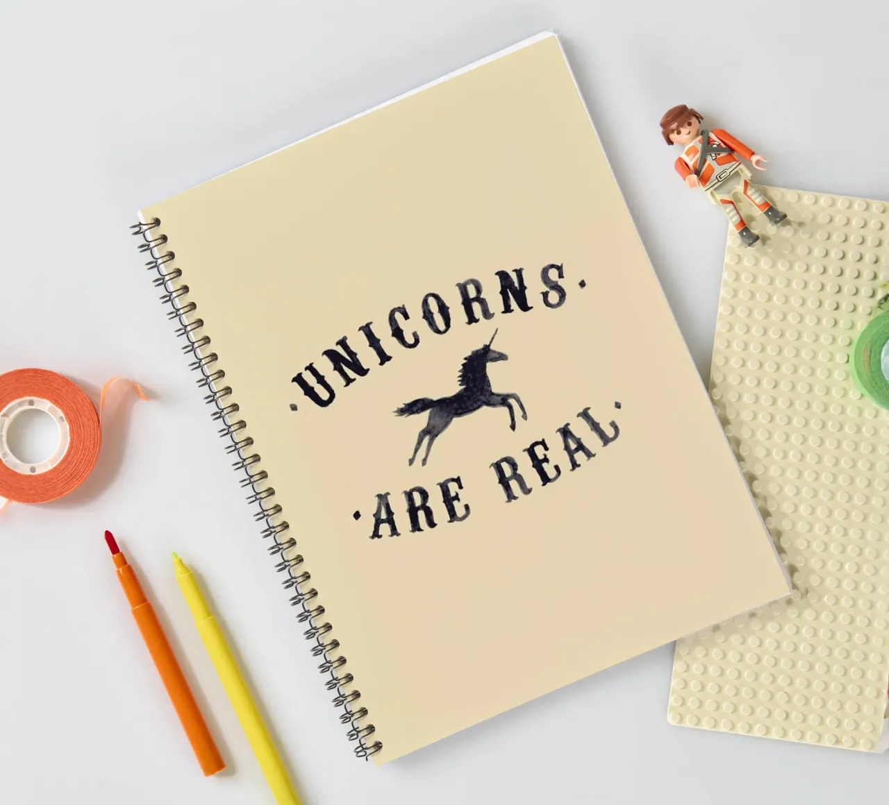 Unicorns Are Real I spiral notebook by Florent Bodart