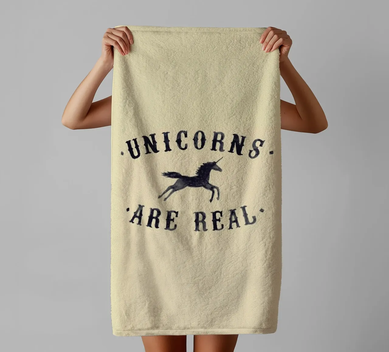 Unicorns Are Real I asciugamano da bagno da Florent Bodart