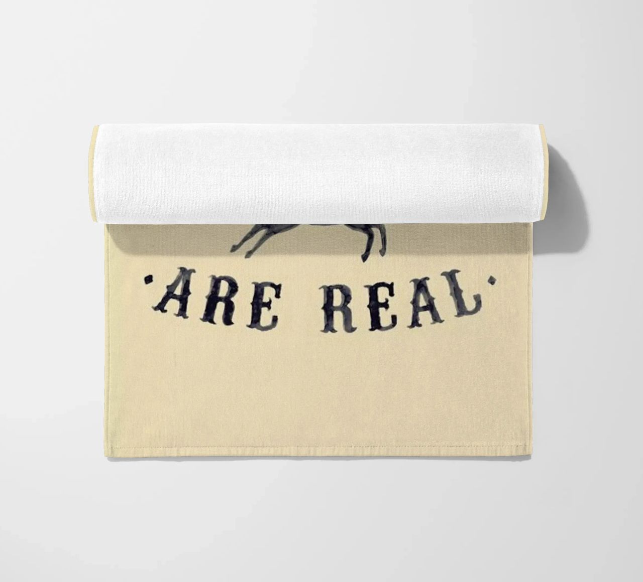 Unicorns Are Real I beach towel by Florent Bodart