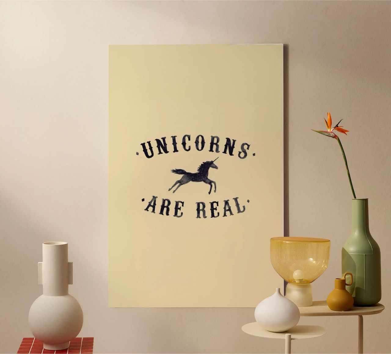 Unicorns Are Real I canvas by Florent Bodart