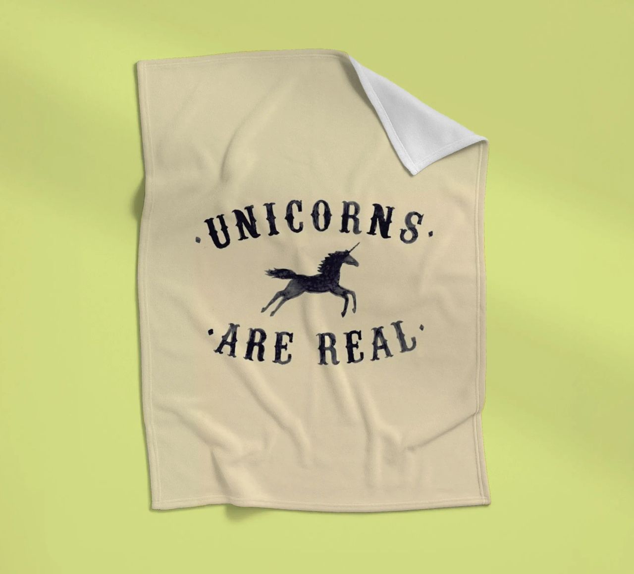 Unicorns Are Real I fleece blanket by Florent Bodart