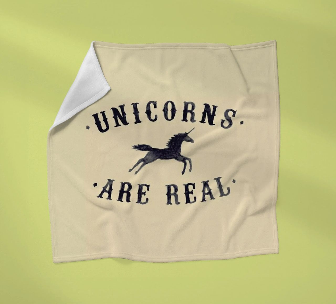 Unicorns Are Real I fleece blanket by Florent Bodart