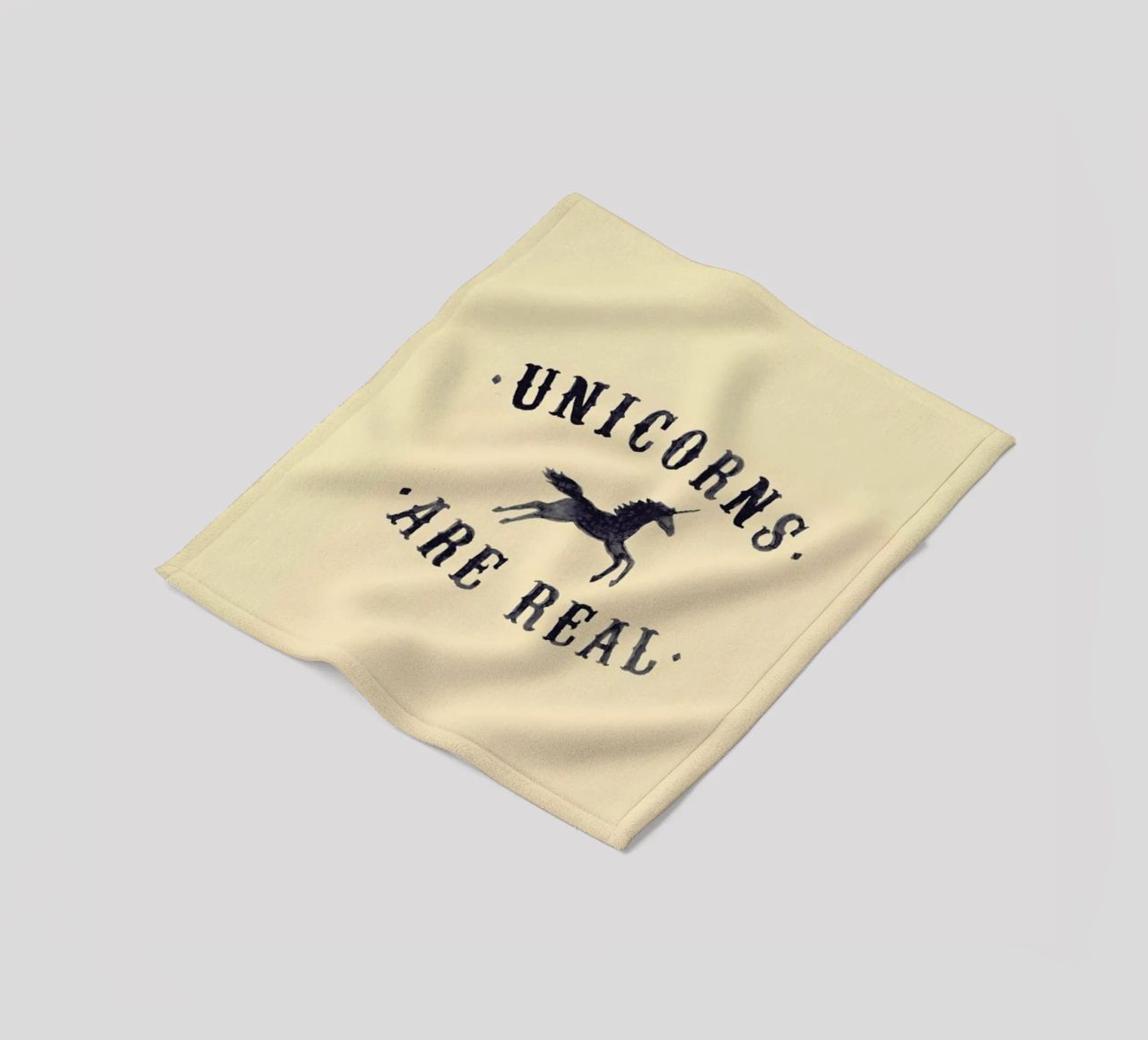 Unicorns Are Real I fleece blanket by Florent Bodart