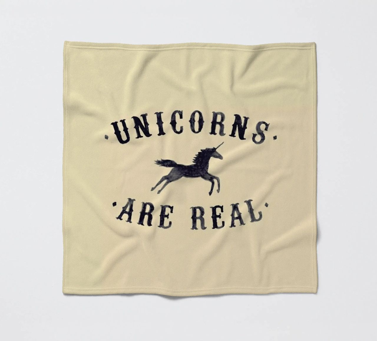 Unicorns Are Real I fleece blanket by Florent Bodart
