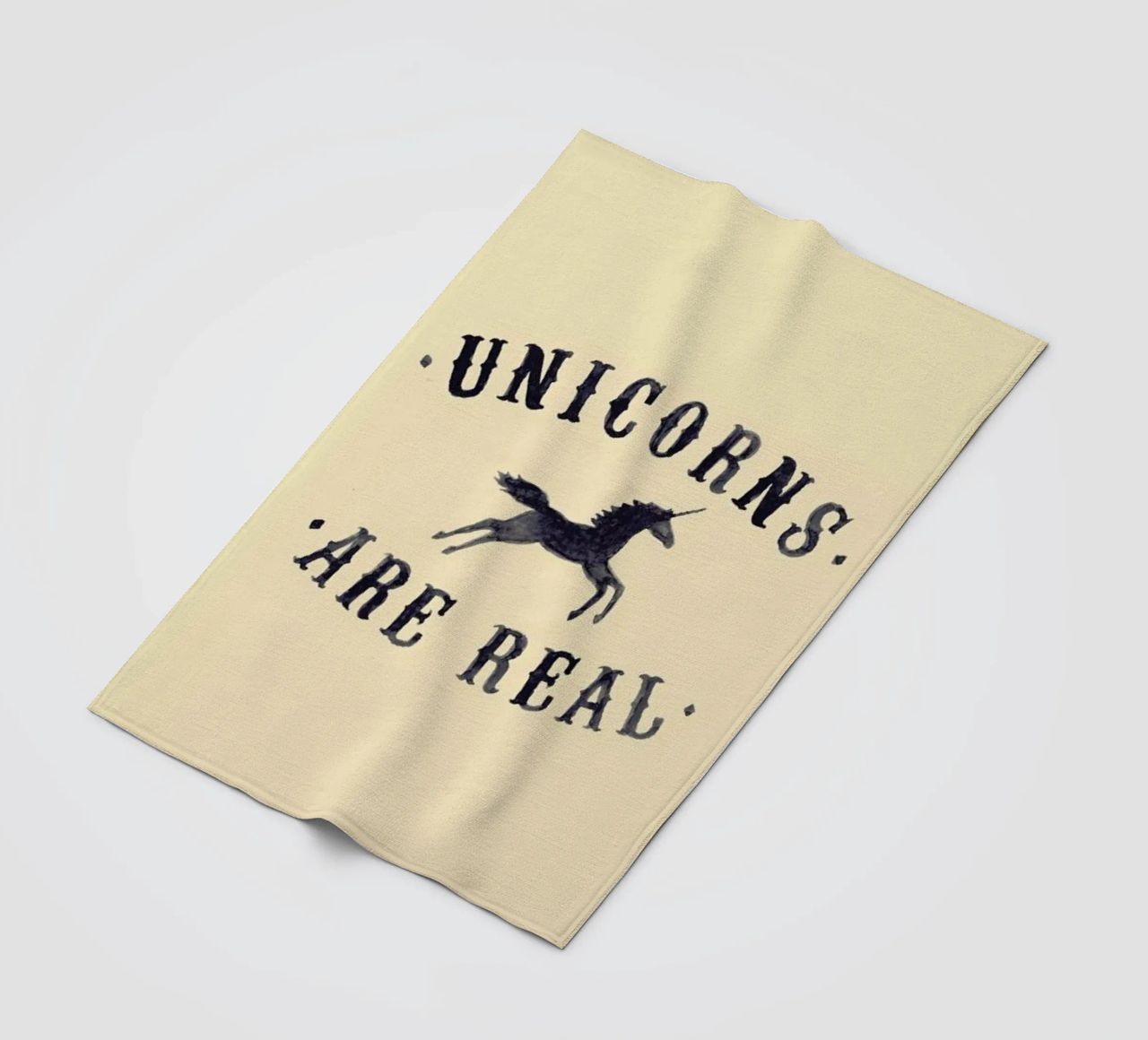 Unicorns Are Real I fleece blanket by Florent Bodart