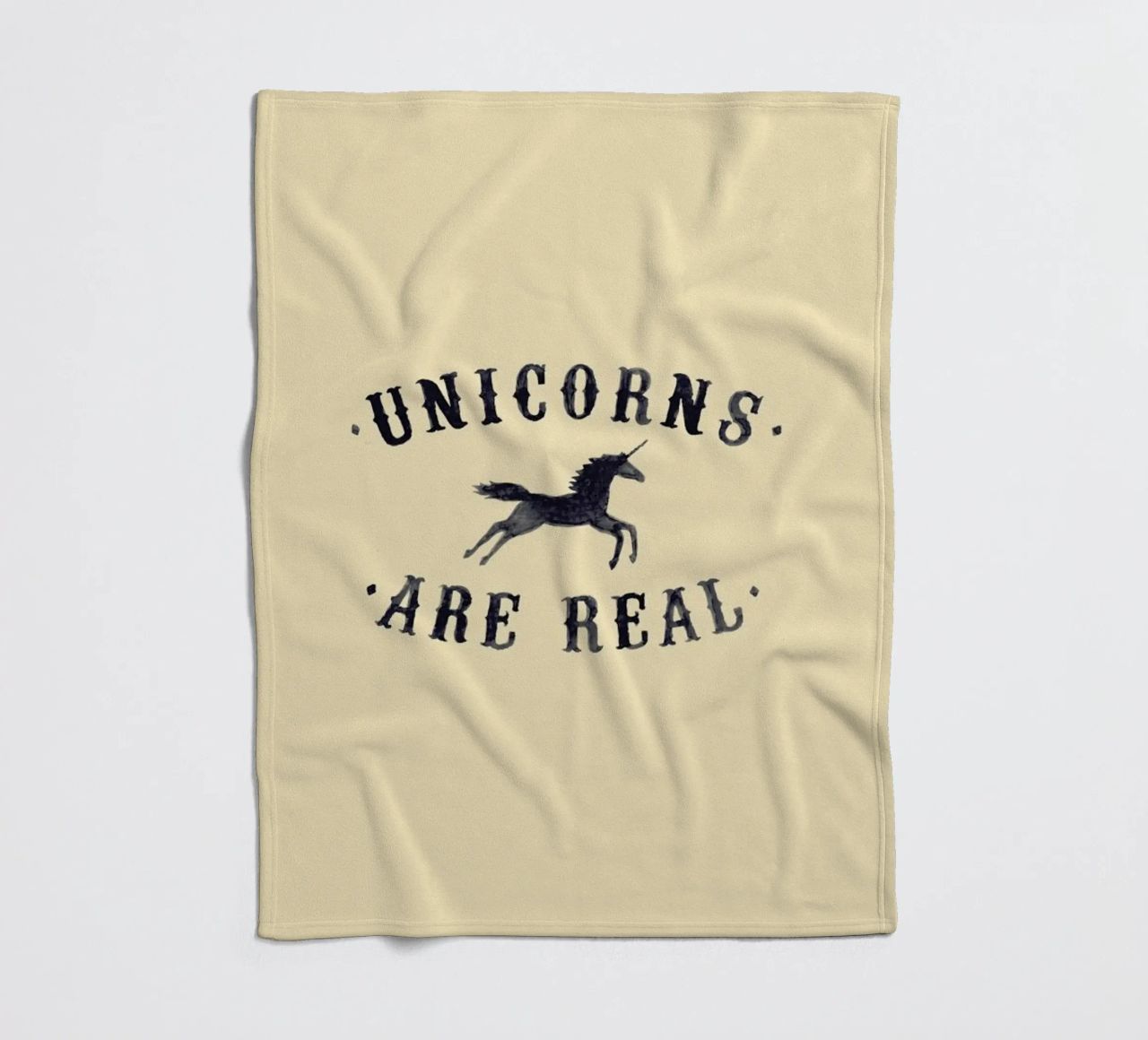 Unicorns Are Real I fleece blanket by Florent Bodart