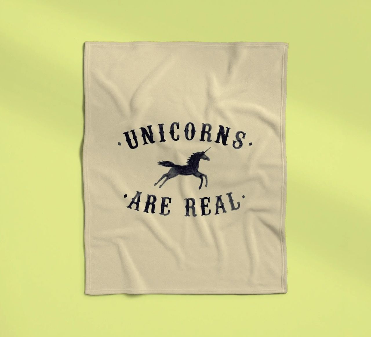 Unicorns Are Real I fleece blanket by Florent Bodart