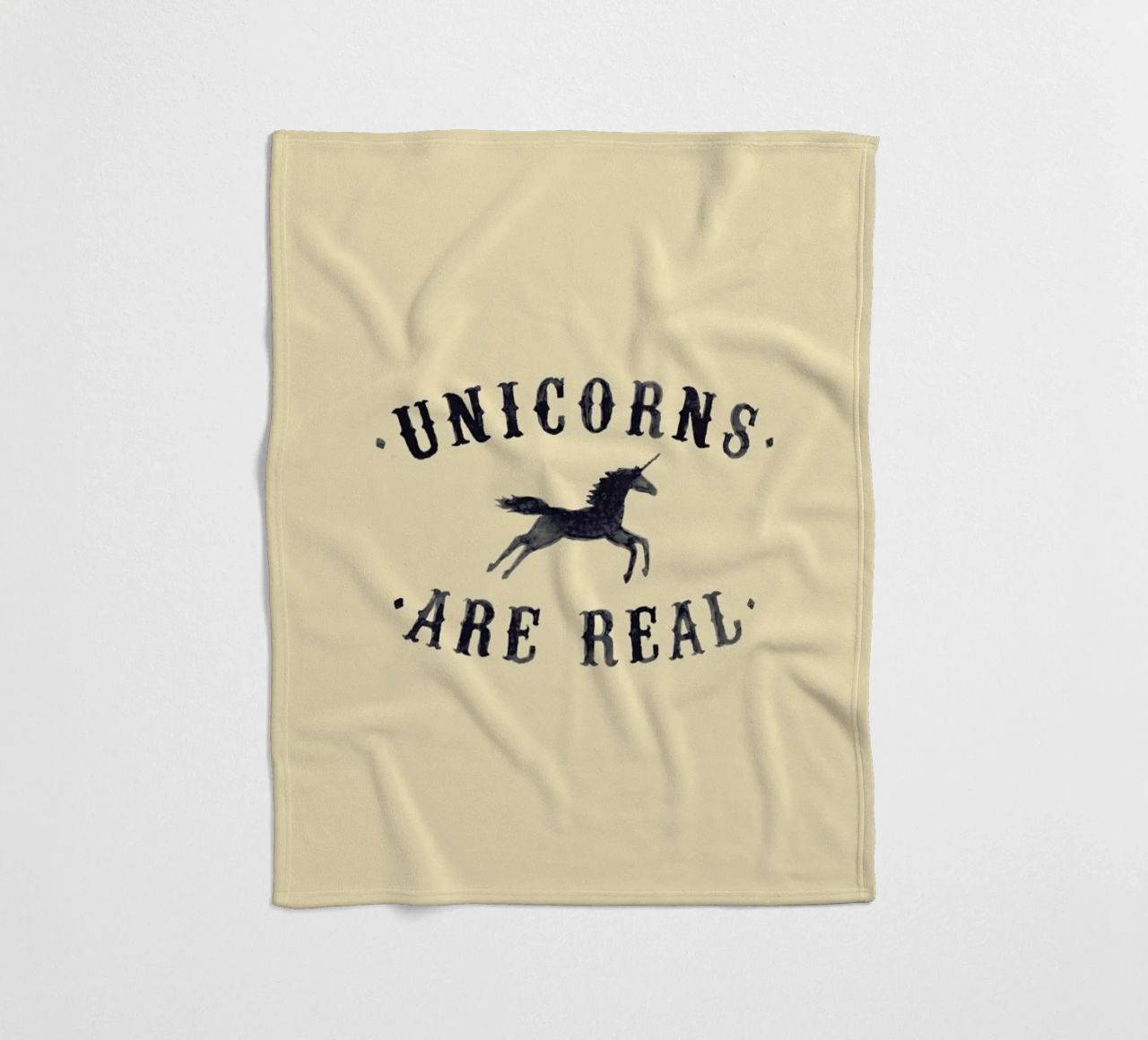 Unicorns Are Real I fleece blanket by Florent Bodart