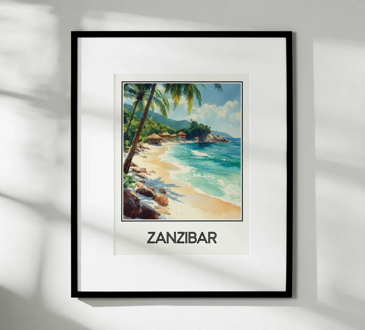 Zanzibar poster con telaio in alluminio da Frame the World