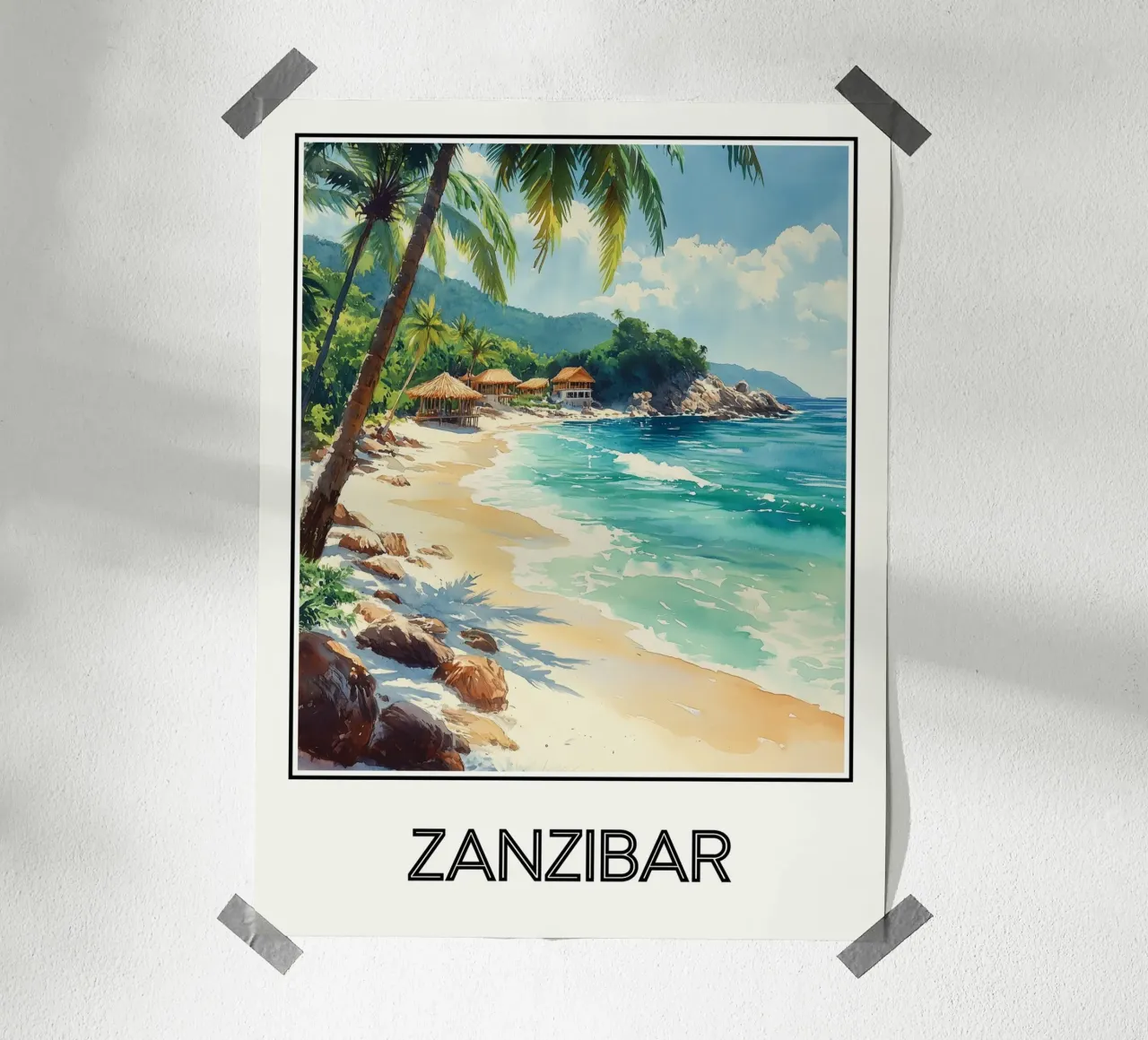Zanzibar poster con telaio in alluminio da Frame the World