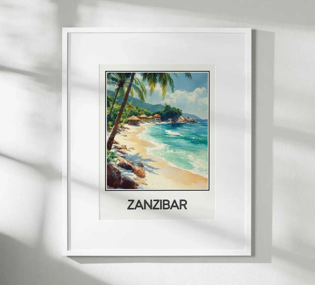 Zanzibar poster con telaio in alluminio da Frame the World