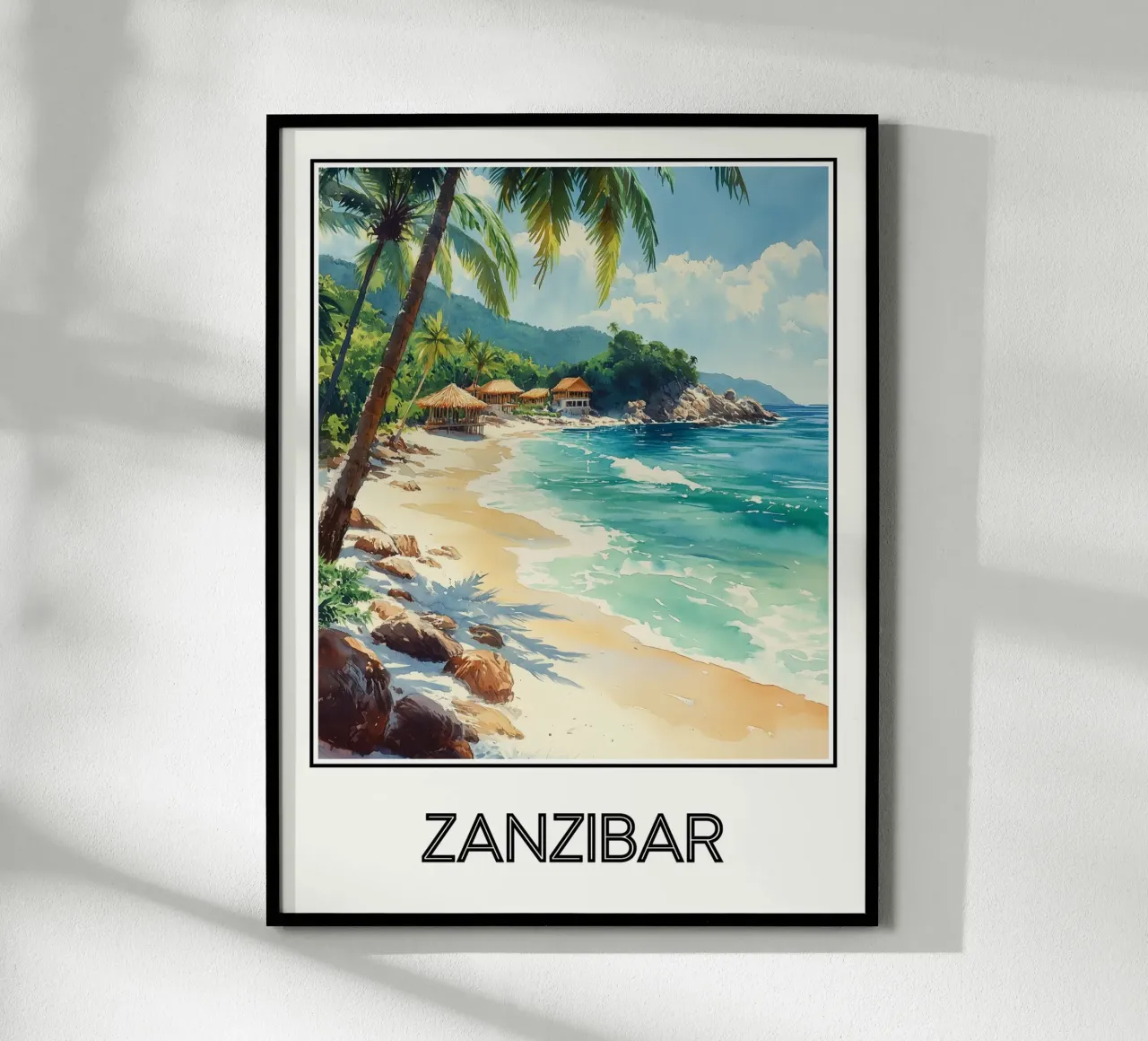 Zanzibar poster con telaio in alluminio da Frame the World