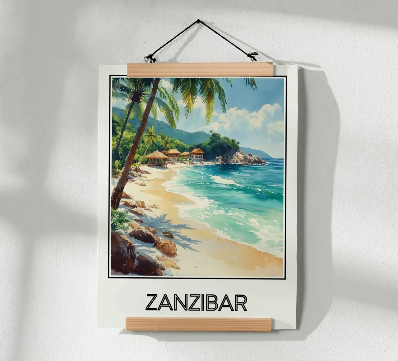 Zanzibar poster con telaio in alluminio da Frame the World