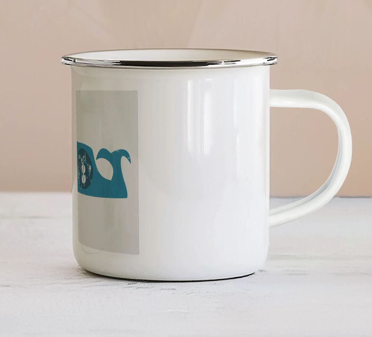 A Whale of a Time enamel mug by Fox & Velvet