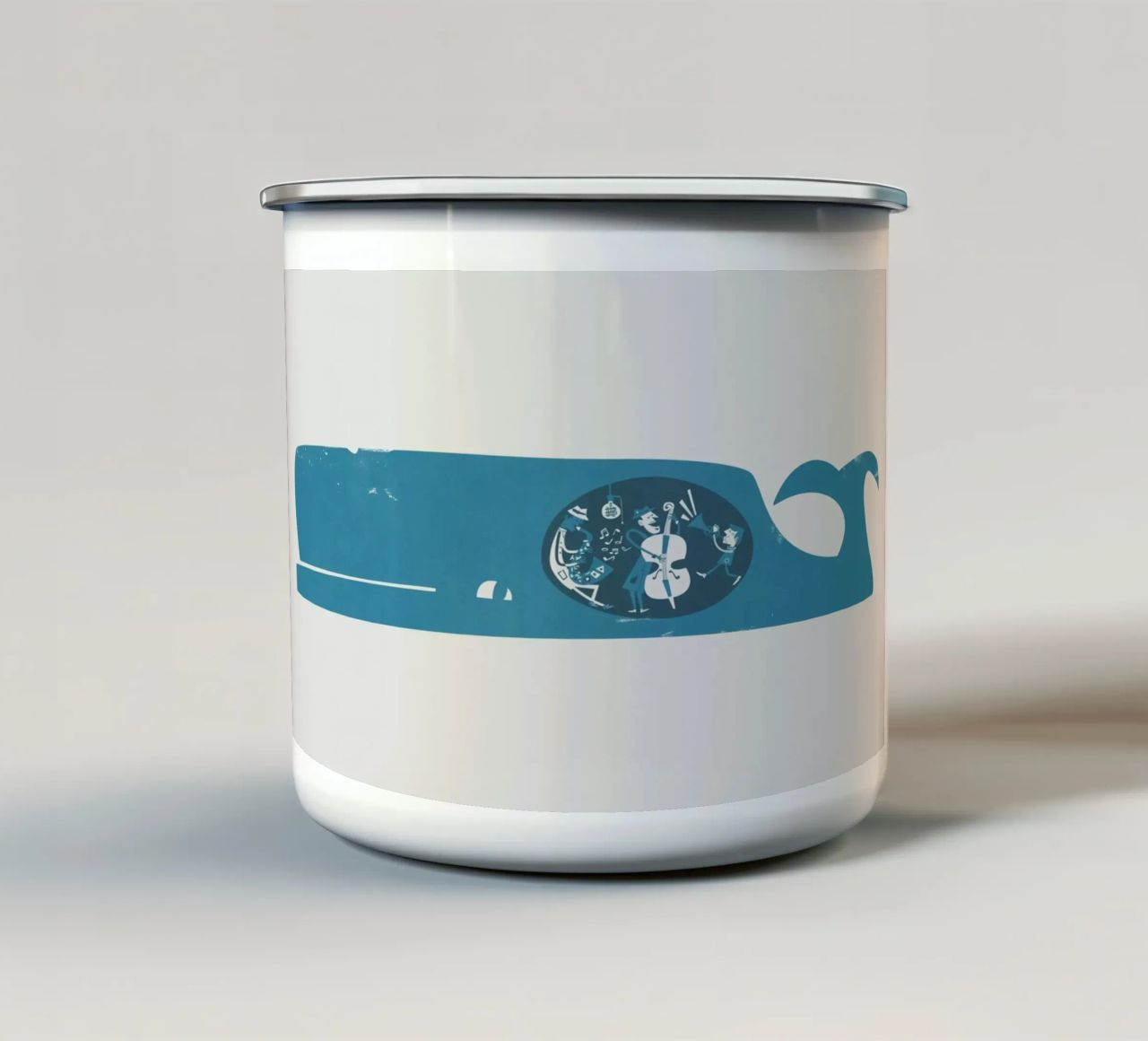 A Whale of a Time enamel mug by Fox & Velvet