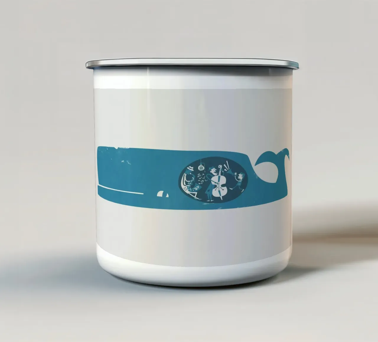 A Whale of a Time Emaille Tasse von Fox & Velvet
