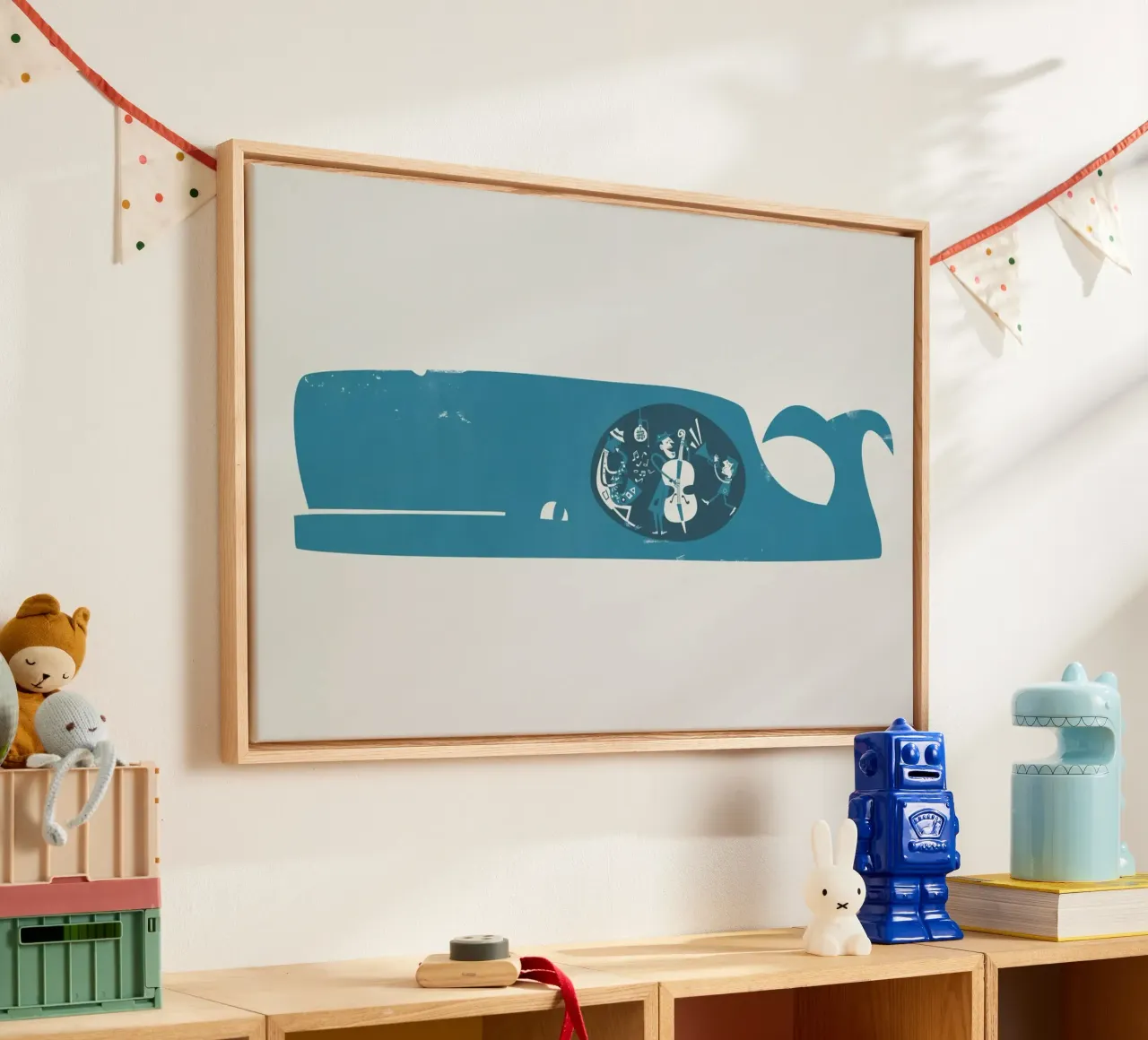 A Whale of a Time canvas with Floater frame by Fox & Velvet