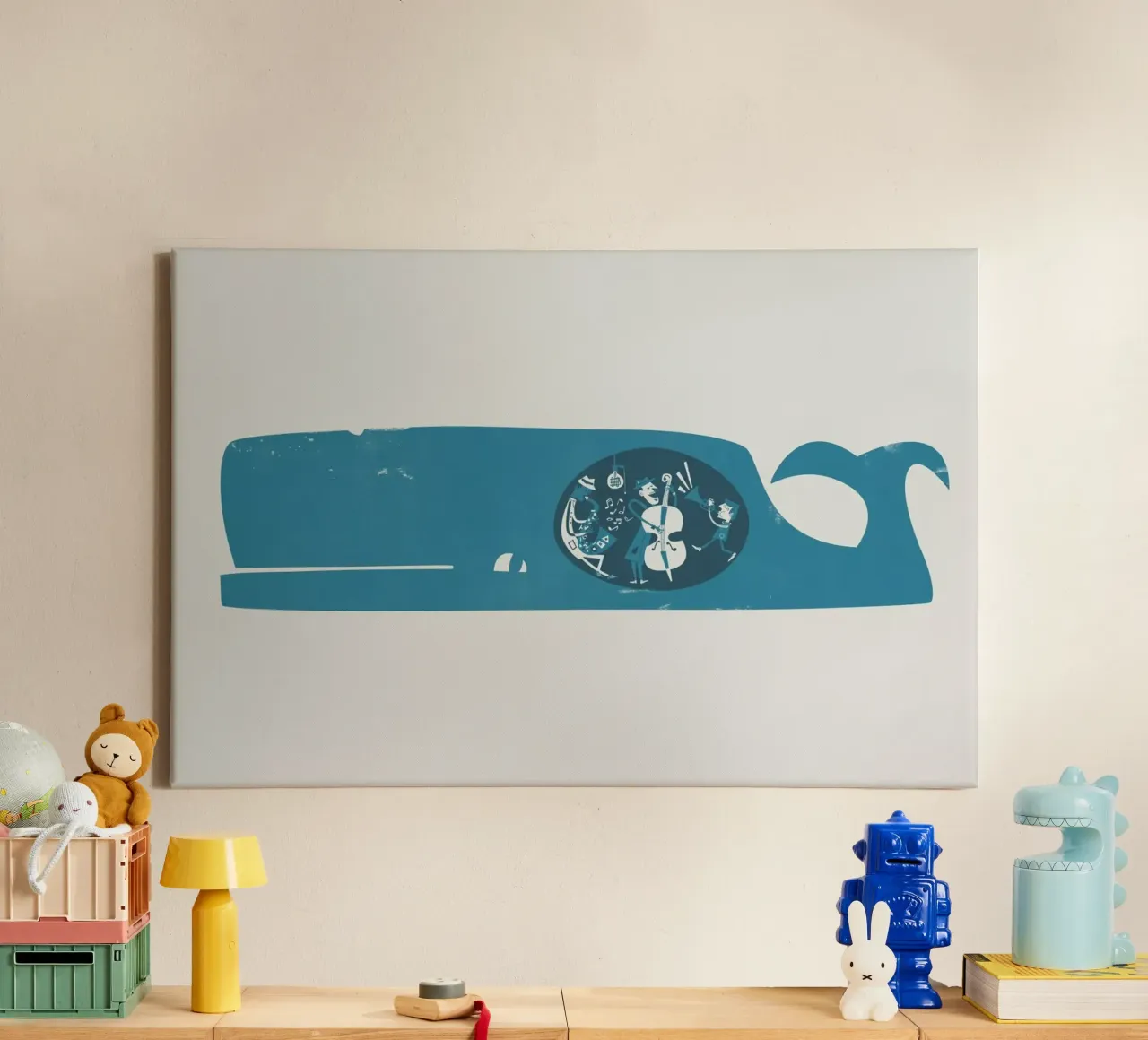 A Whale of a Time canvas with Floater frame by Fox & Velvet